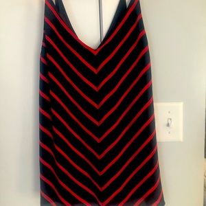 Navy and Red tank top, loft, size small, womens
